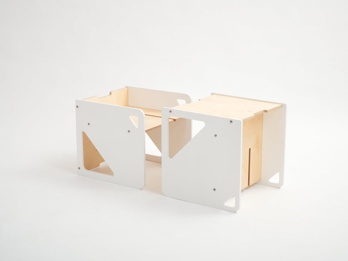 2 - in - 1 Table and Cube Chair - Duck Woodworks