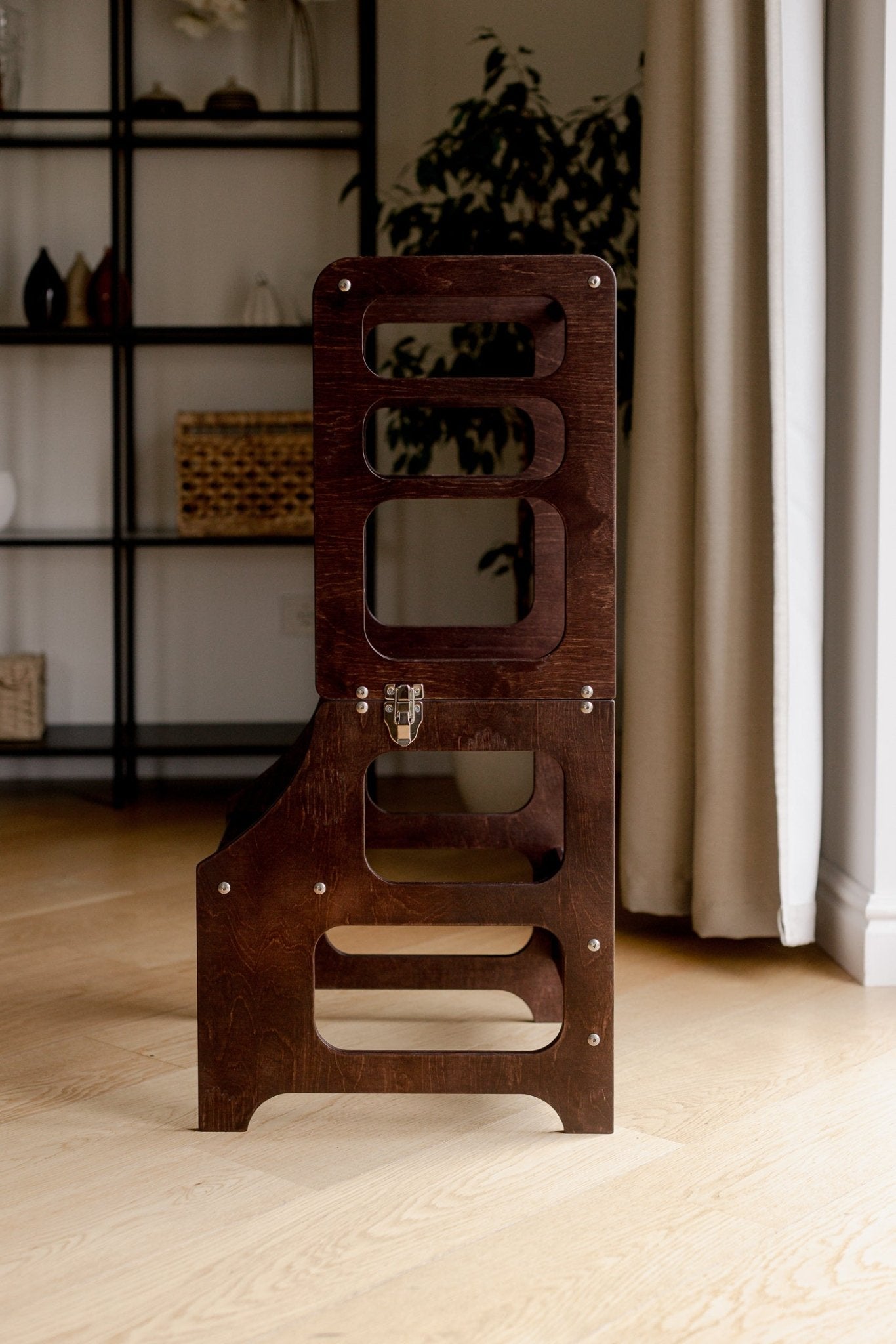 Mid - Century Modern Foldable Kitchen Tower - Duck Woodworks