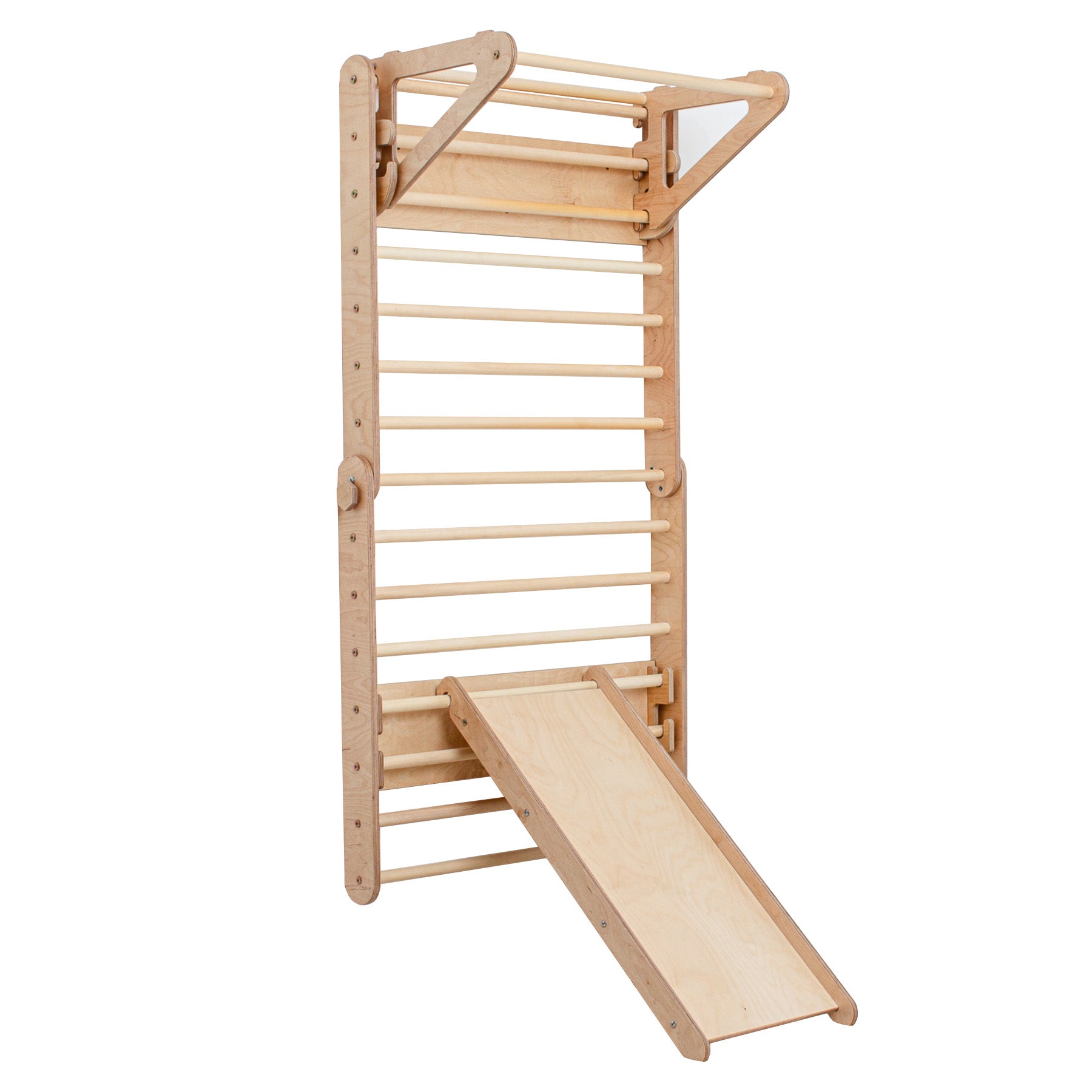 Climbing Triangle - Swedish Ladder set with a slide - Duck Woodworks