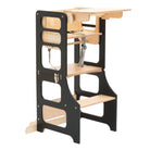 Foldable kitchen tower high chair with a slide - Duck Woodworks
