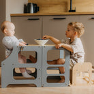 Foldable kitchen tower high chair - Duck Woodworks