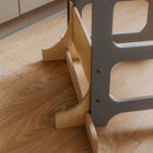 Foldable kitchen tower high chair with a slide - Duck Woodworks