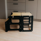 Foldable kitchen tower high chair with a slide - Duck Woodworks