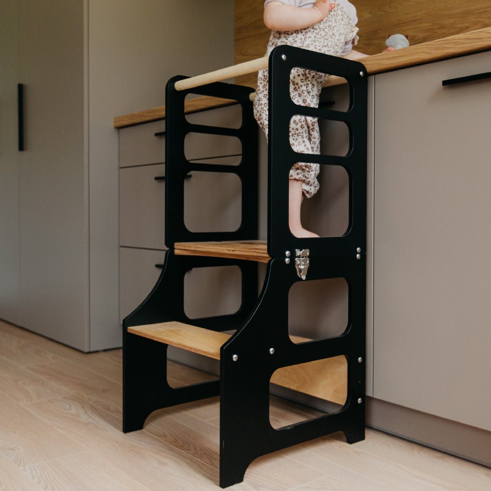 Foldable kitchen tower - Duck Woodworks