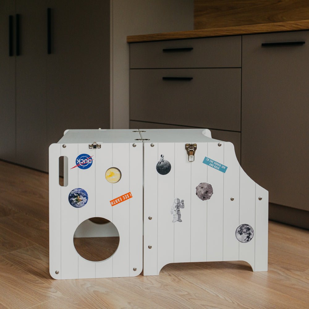 Foldable kitchen tower - Duck Woodworks