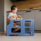 Foldable Kitchen Tower With a Slide - Duck Woodworks