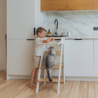 Folding Kitchen Tower - Duck Woodworks