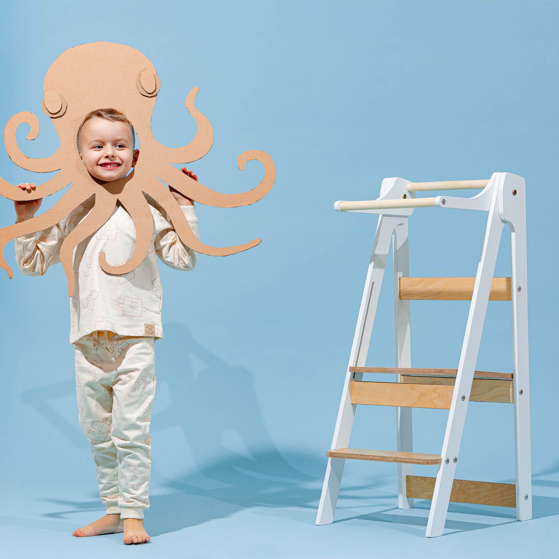 Folding Kitchen Tower - Duck Woodworks