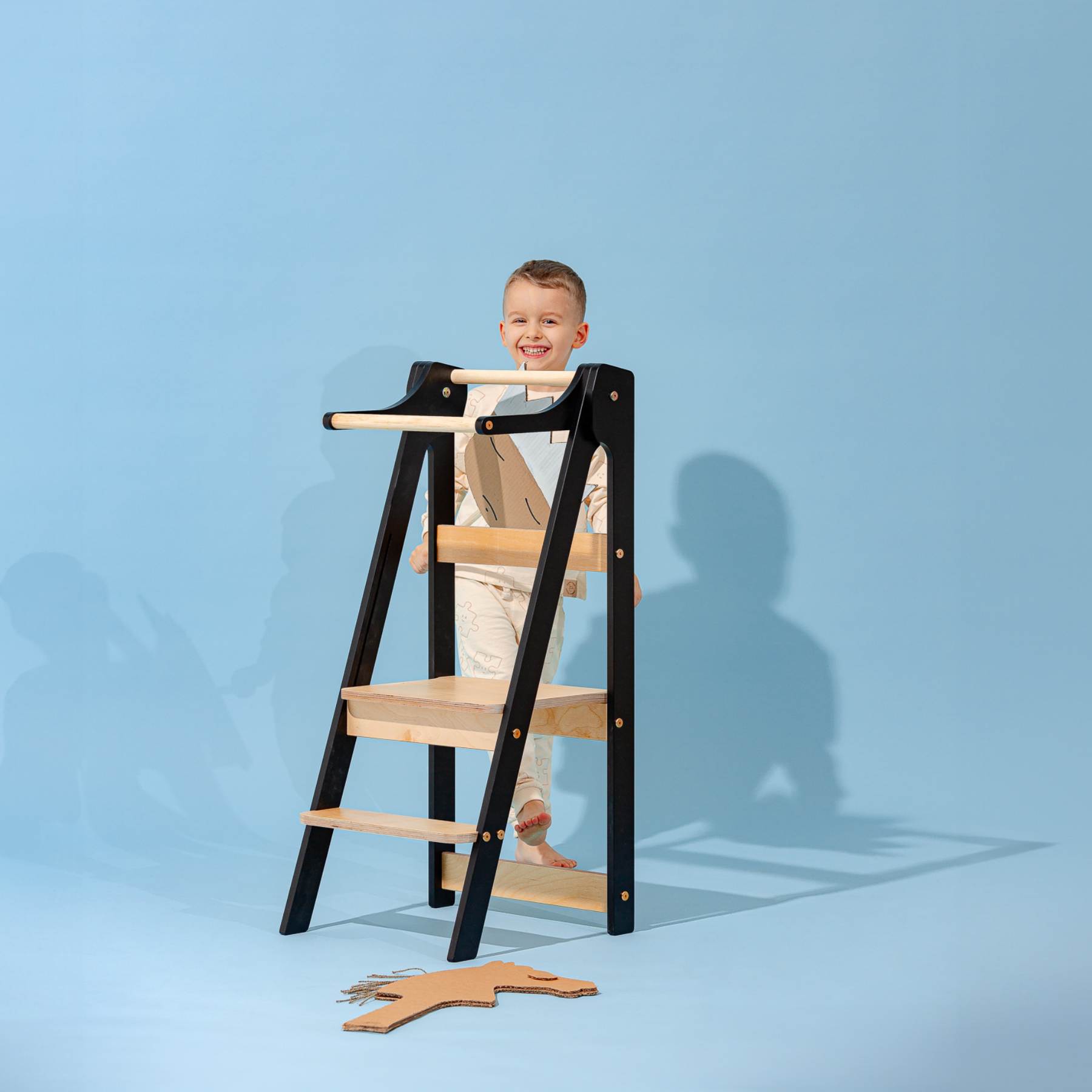 Folding Kitchen Tower - Duck Woodworks