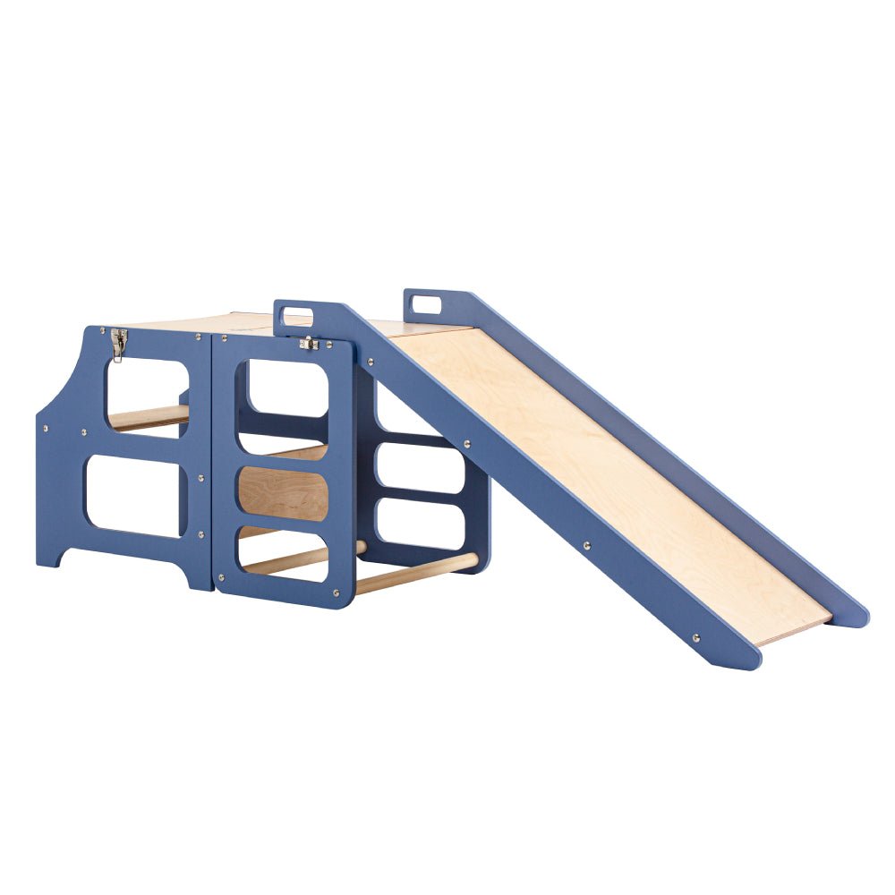 Foldable Kitchen Tower With a Slide - Duck Woodworks