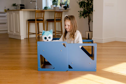 2-in-1 Tisch und Würfelstuhl