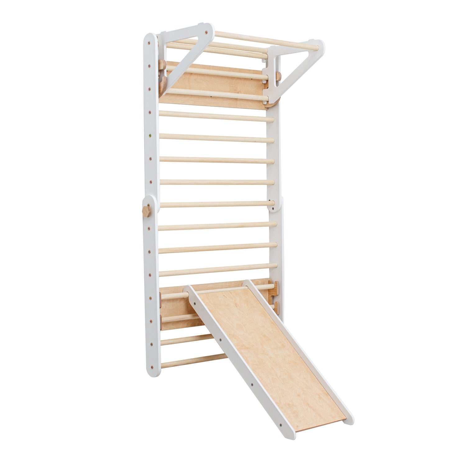 Climbing Triangle - Swedish Ladder set with a slide - Duck Woodworks