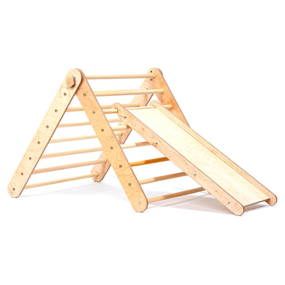 Climbing Triangle with a slide - Duck Woodworks