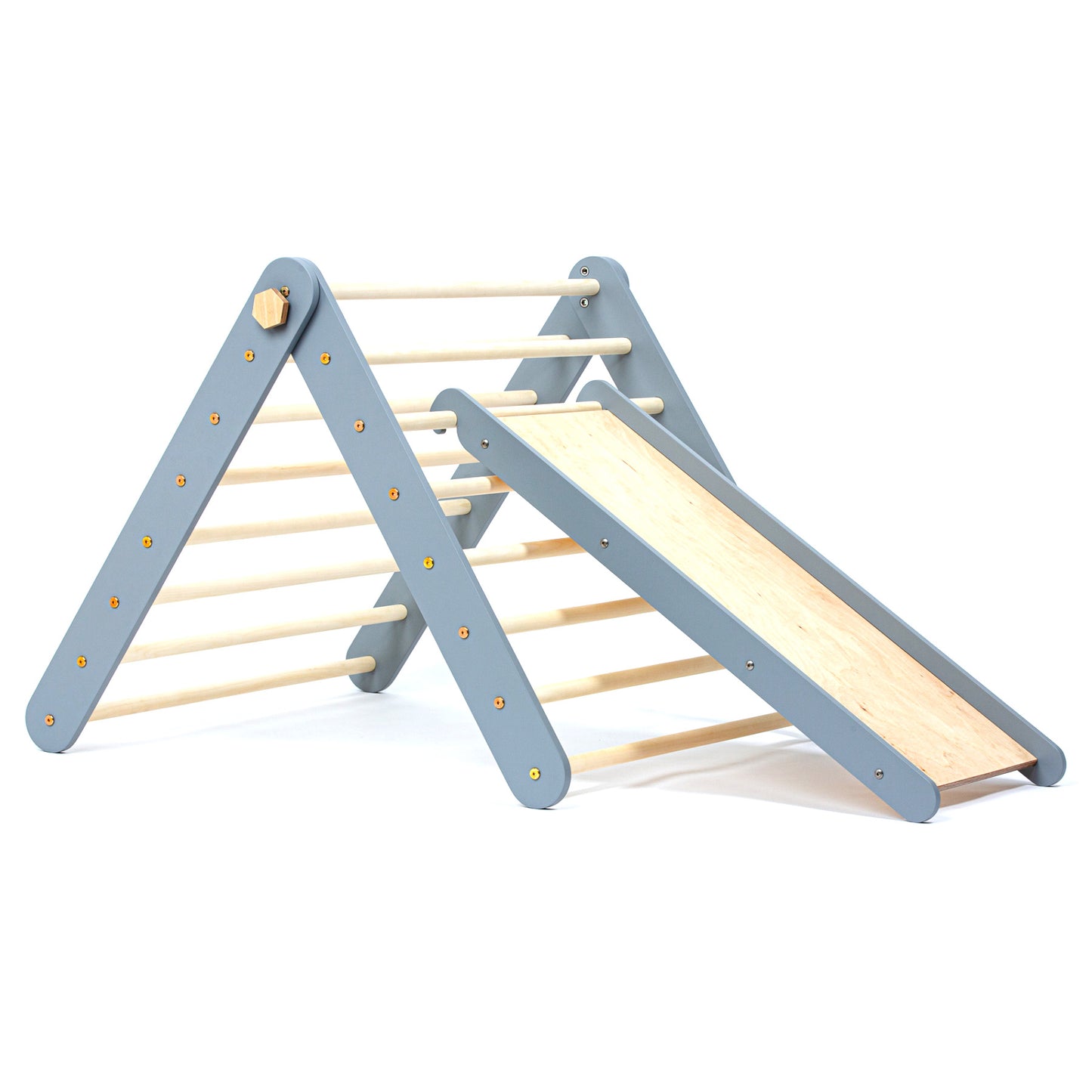 Climbing Triangle with a slide - Duck Woodworks