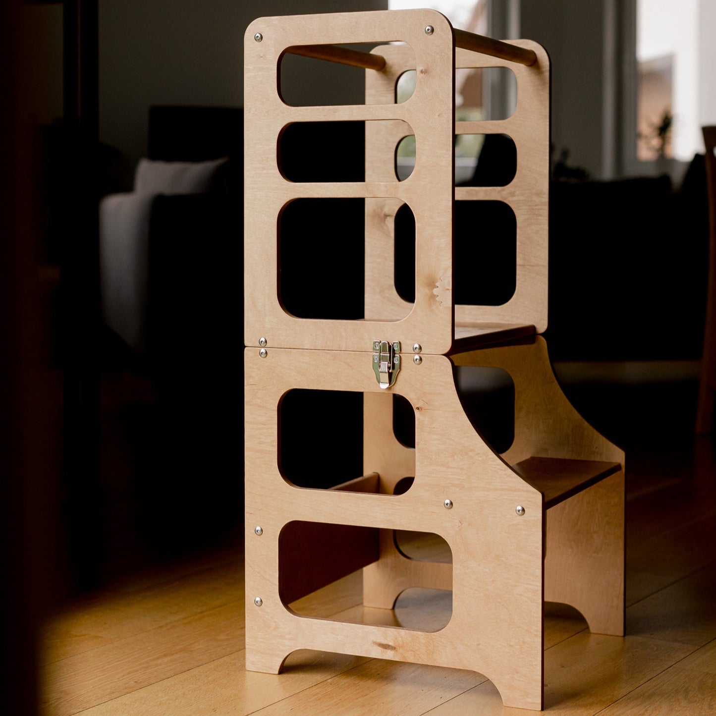 Mid - Century Modern Foldable Kitchen Tower - Duck Woodworks