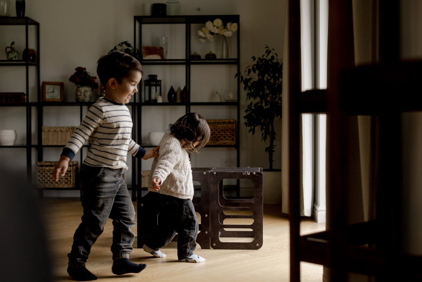Mid - Century Modern Foldable Kitchen Tower - Duck Woodworks
