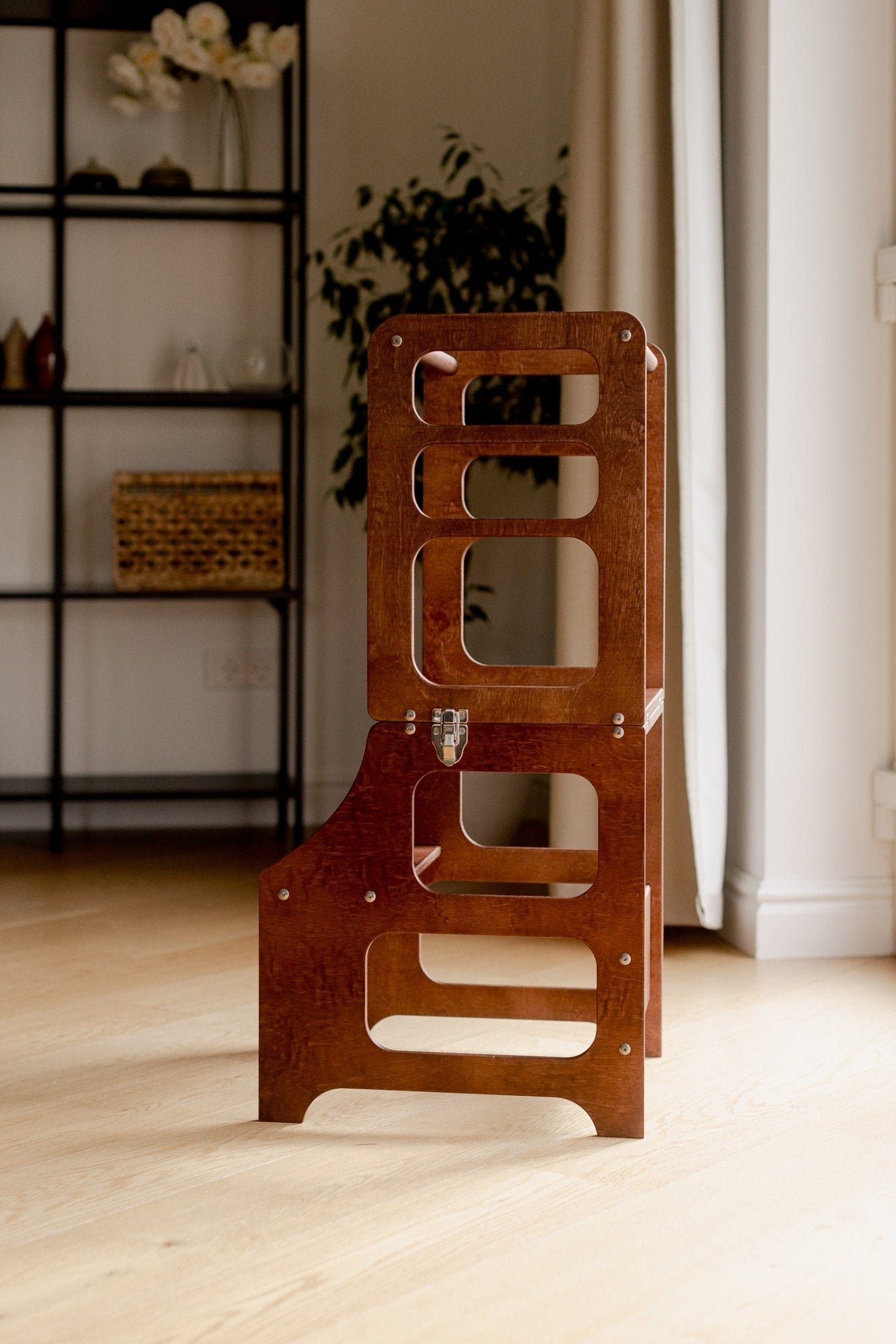 Mid - Century Modern Foldable Kitchen Tower - Duck Woodworks